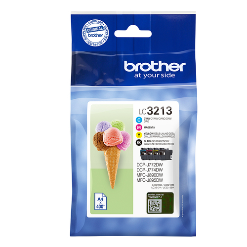 Brother [LC-3213VALDR] HC MultiPack (LC-3213BK+LC-3213C+LC-3213M+LC-3213Y)