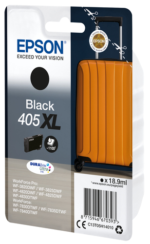 Tinte f. Epson WorkForce Pro WF-3820/WF-7840 [T05H14010] HC 405XL black