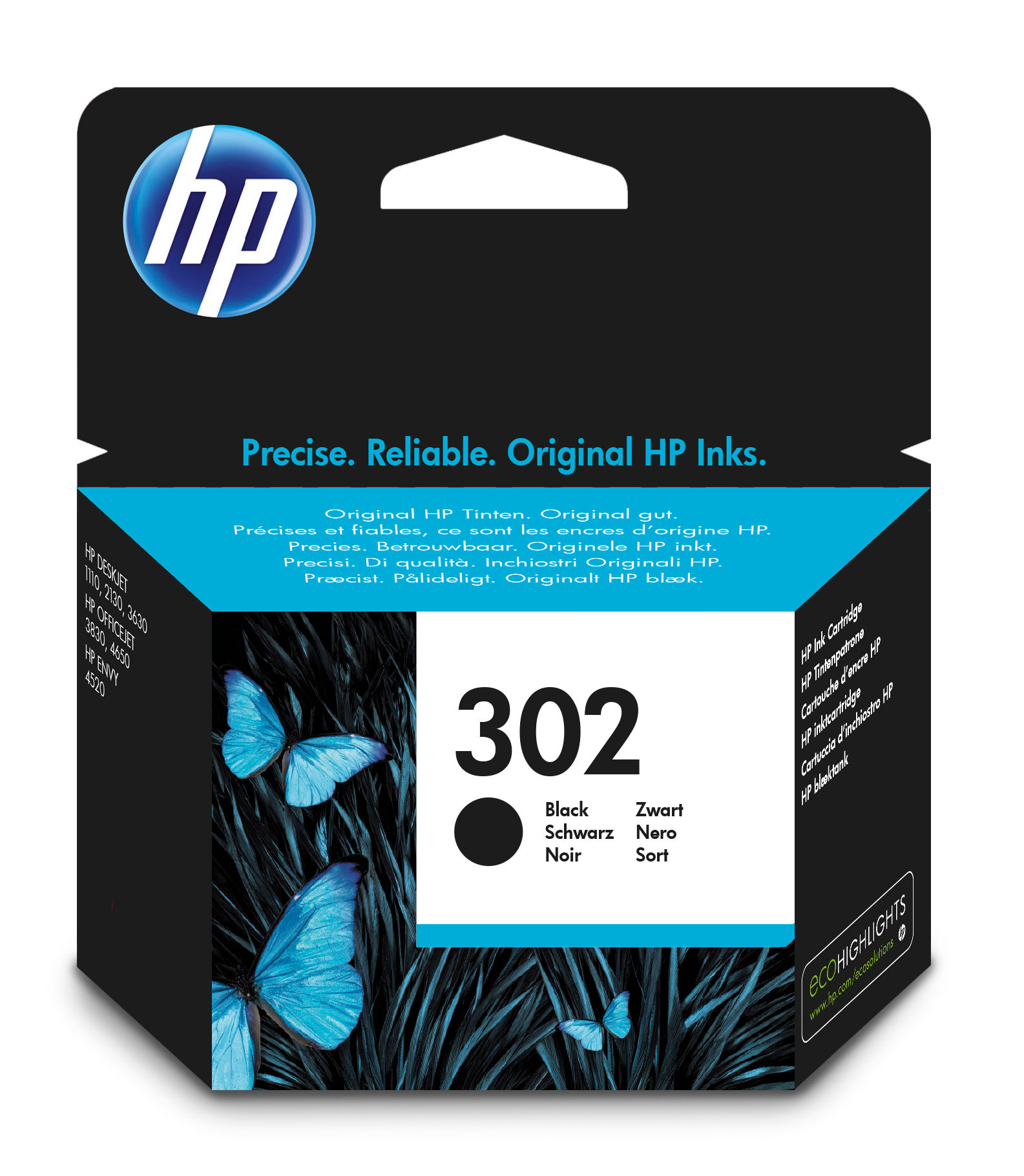 HP 302 [F6U66A] black Tinte