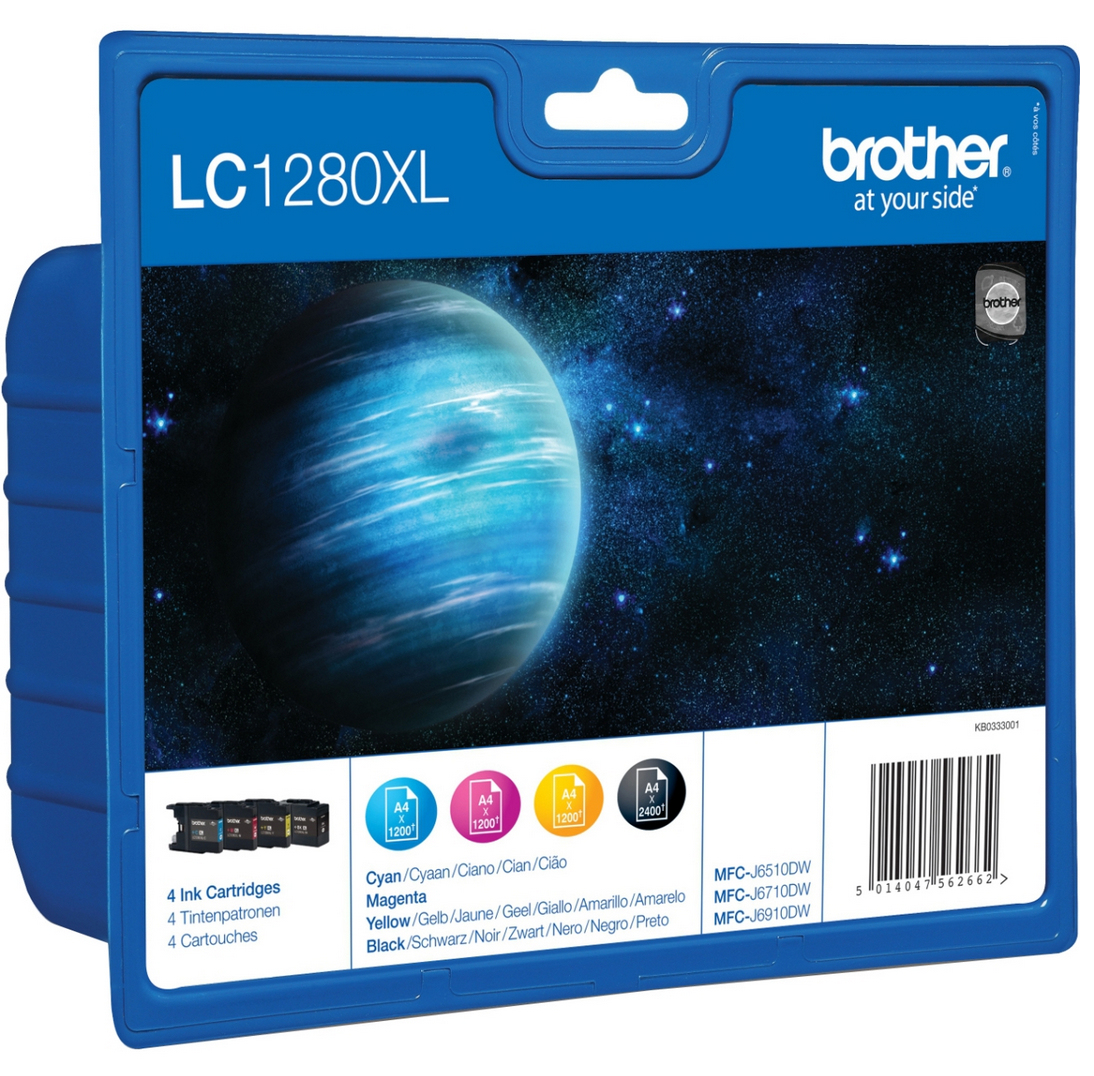 Brother [LC-1280XLVALBPDR] HC MultiPack (LC-1280XLBK+LC-1280XLC+LC-1280XLM+LC-1280XLY) black+cyan+magenta+yellow Tinte