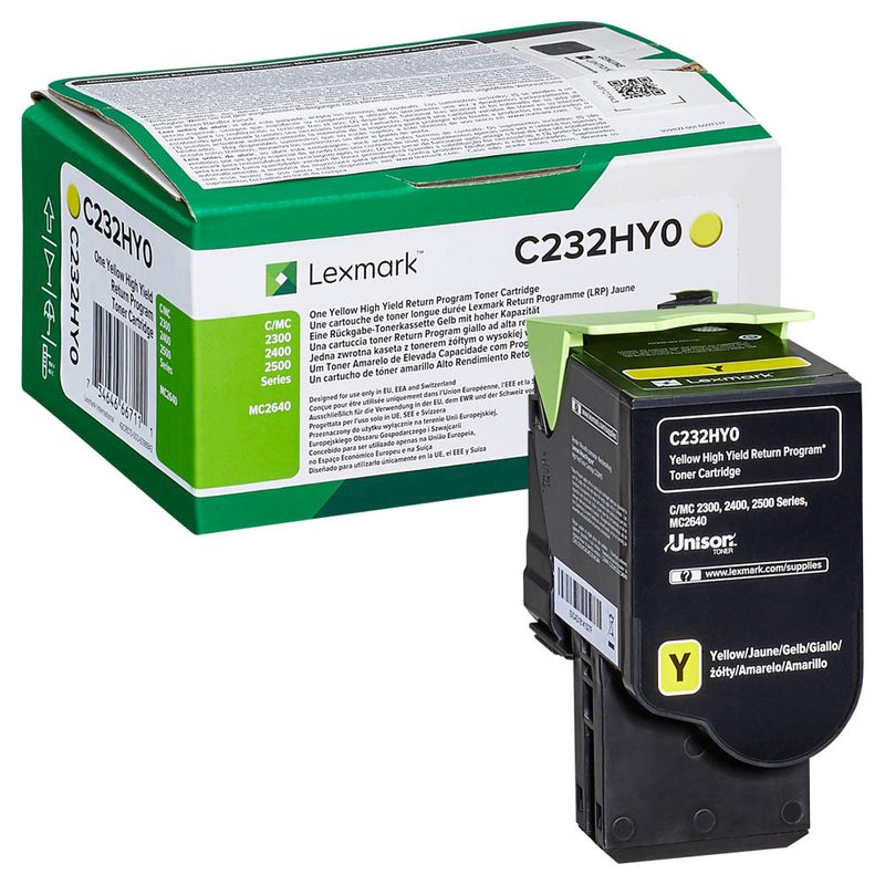 Toner f. Lexmark C2325/C2425 [C232HY0] yellow