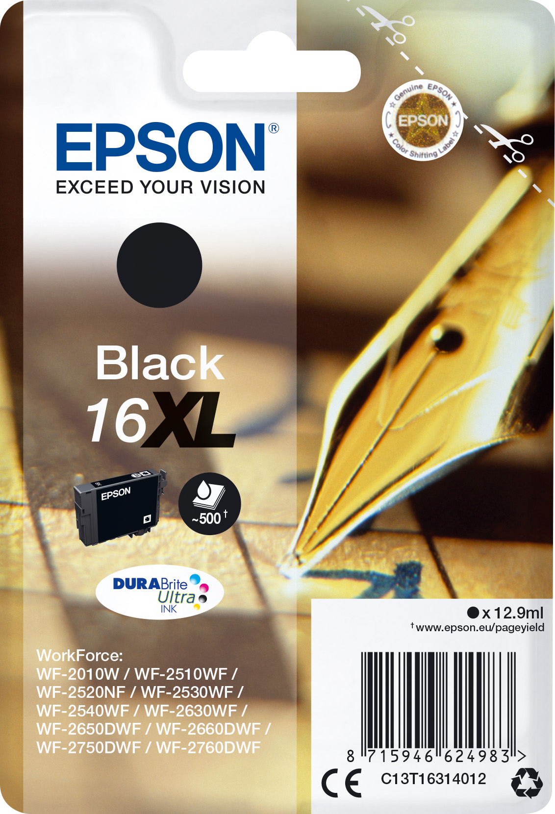 Epson 16XL [C13T16314012] HC black Tinte