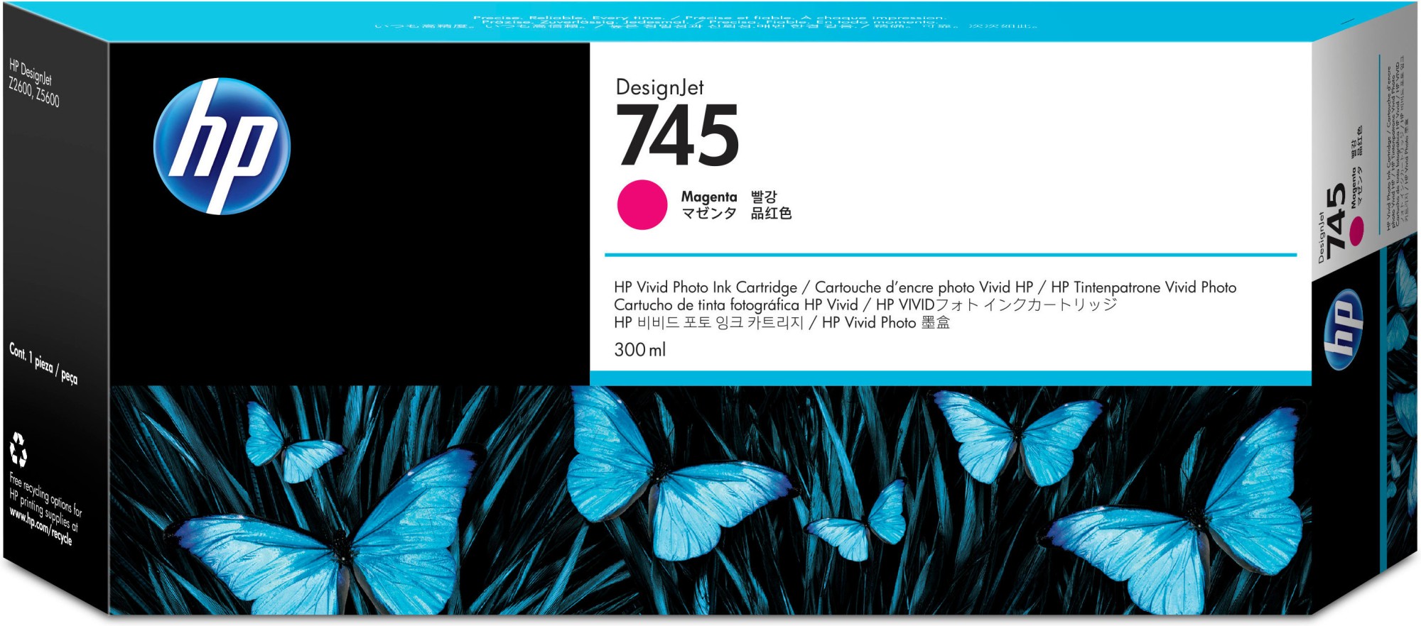 HP 745 [F9K01A] HC magenta Tinte