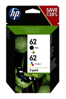 HP 62 [N9J71A] MultiPack (C2P04A+C2P06A) black+color Tinte