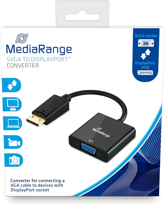 MediaRange [MRCS173] DisplayPort auf SVGA Adapter 15cm schwarz