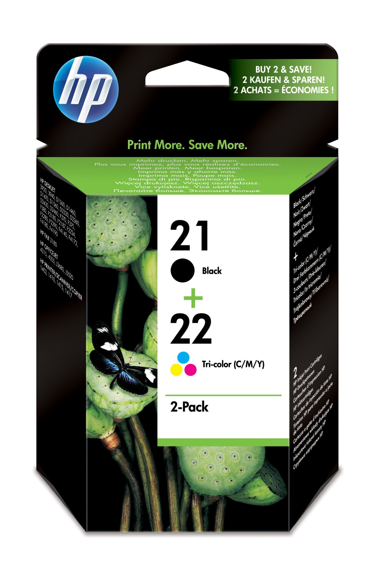 HP 21+22 [SD367A] MultiPack (C9351A+C9352A) black+color Tinte