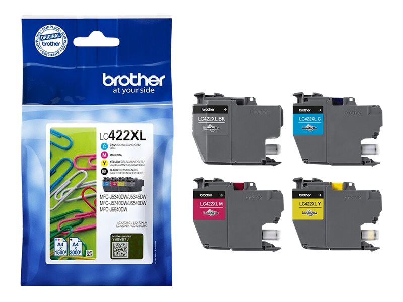 Brother [LC-422XLVAL] MultiPack schwarz+cyan+magenta+gelb Tinte