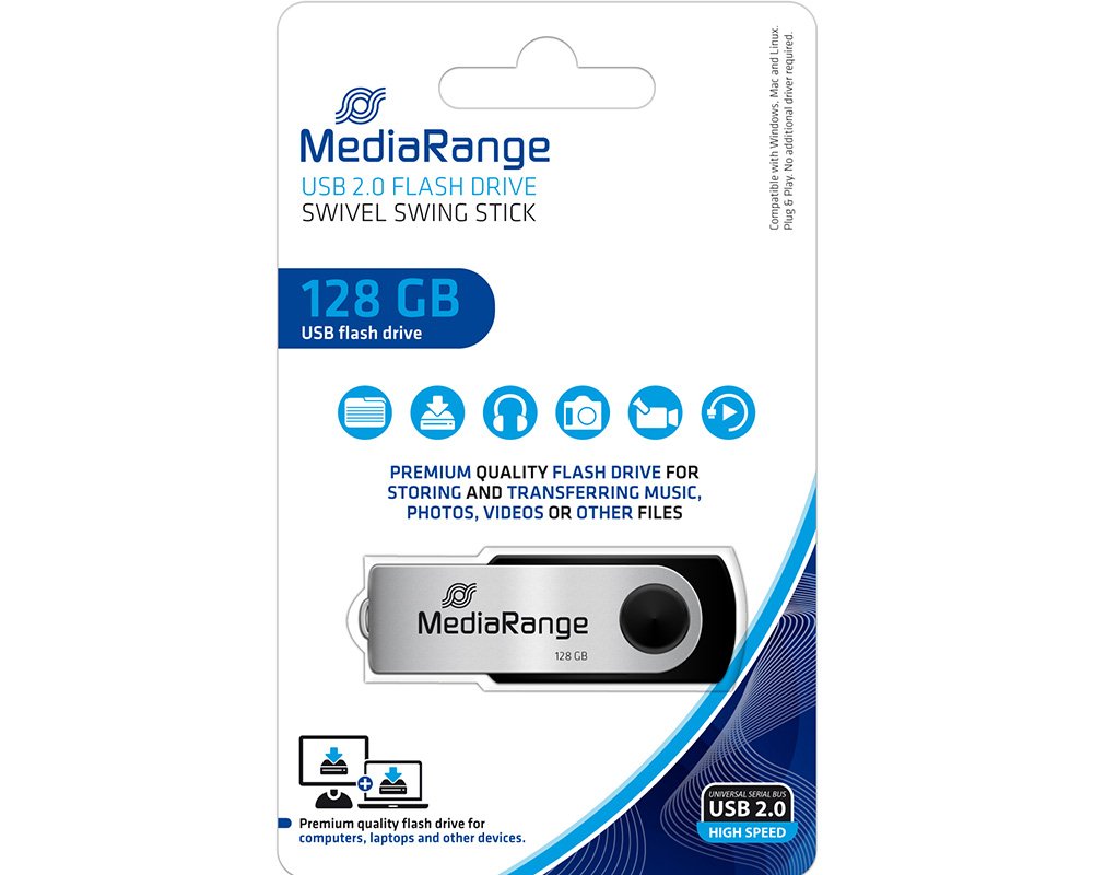 MediaRange [MR1902] USB 3.0 Hochleistungs Speicherstick 128GB