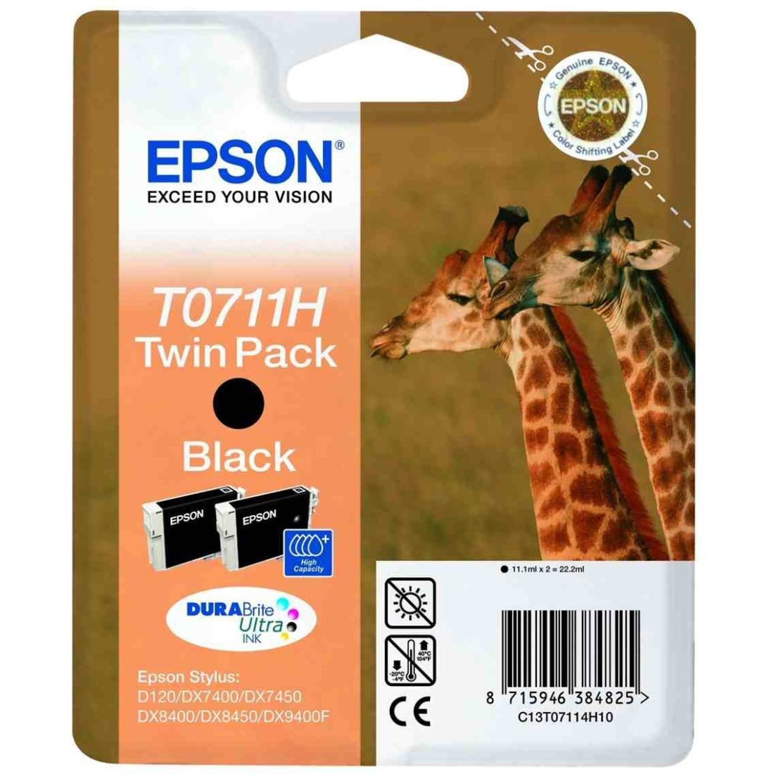 Epson T0711H [C13T07114H10] HC TwinPack (2xT0711) black Tinte