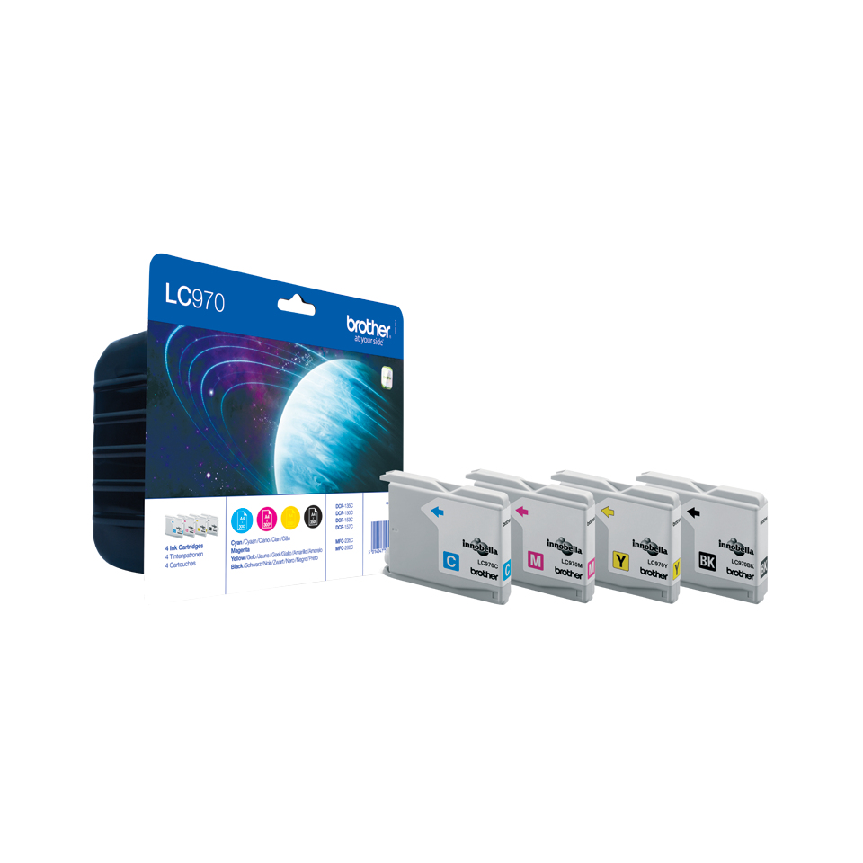Brother [LC-970VALBPDR] MultiPack (LC-970BK+LC-970C+LC-970M+LC-970Y) black+cyan+magenta+yellow Tinte
