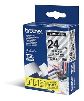 Brother [TZE-151] 24mm black/white Schriftband