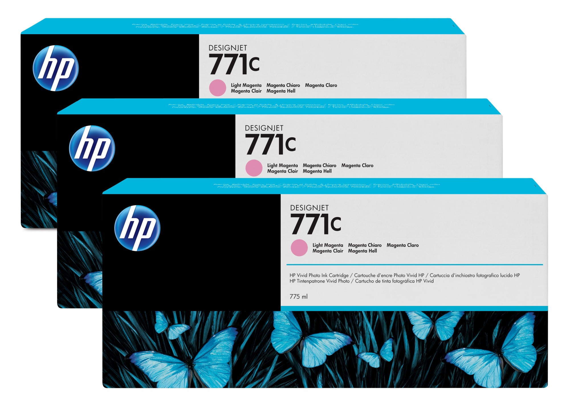 HP 771 [B6Y35A] 3er-Pack (3xB6Y11A) light-magenta Tinte