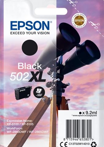 Epson 502XL [C13T02W14010] HC black Tinte