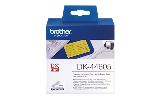 Brother [DK-44605] Removable Thermal Papier 62mm x 30.48m gelb Etiketten