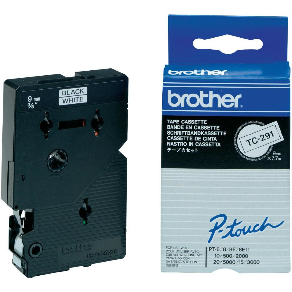 Brother [TC-291] 9mm black/white Schriftband