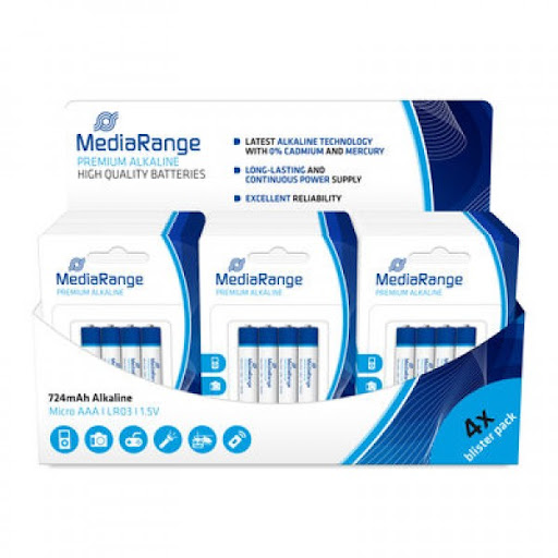 MediaRange [MRBAT101-42] Premium Alkaline Batterien Micro AAA|LR03|1.5V 42x 4er VE
