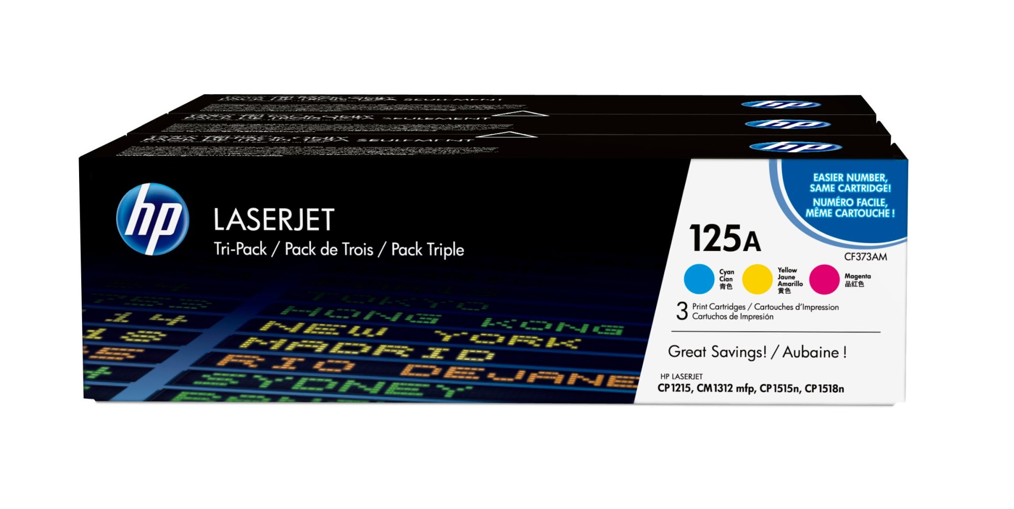 HP 125A [CF373AM] MultiPack (CB541A+CB542A+CB543A) cyan+magenta+yellow Toner