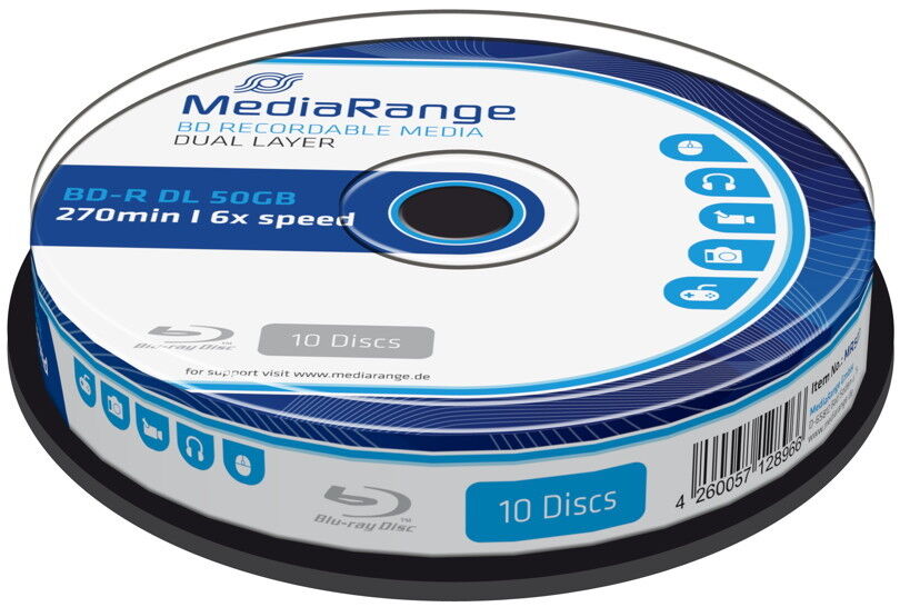 MediaRange [MRPL403] Professional Line BD-R Dual Layer 50GB 6x 25er Cakebox