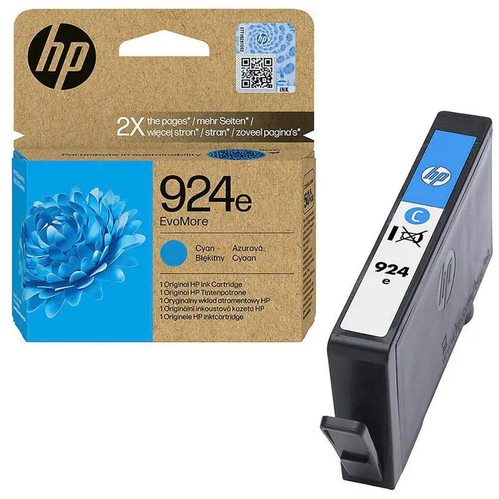 HP [4K0U7NE] Tintenpatrone 924e EvoMore, Cyan