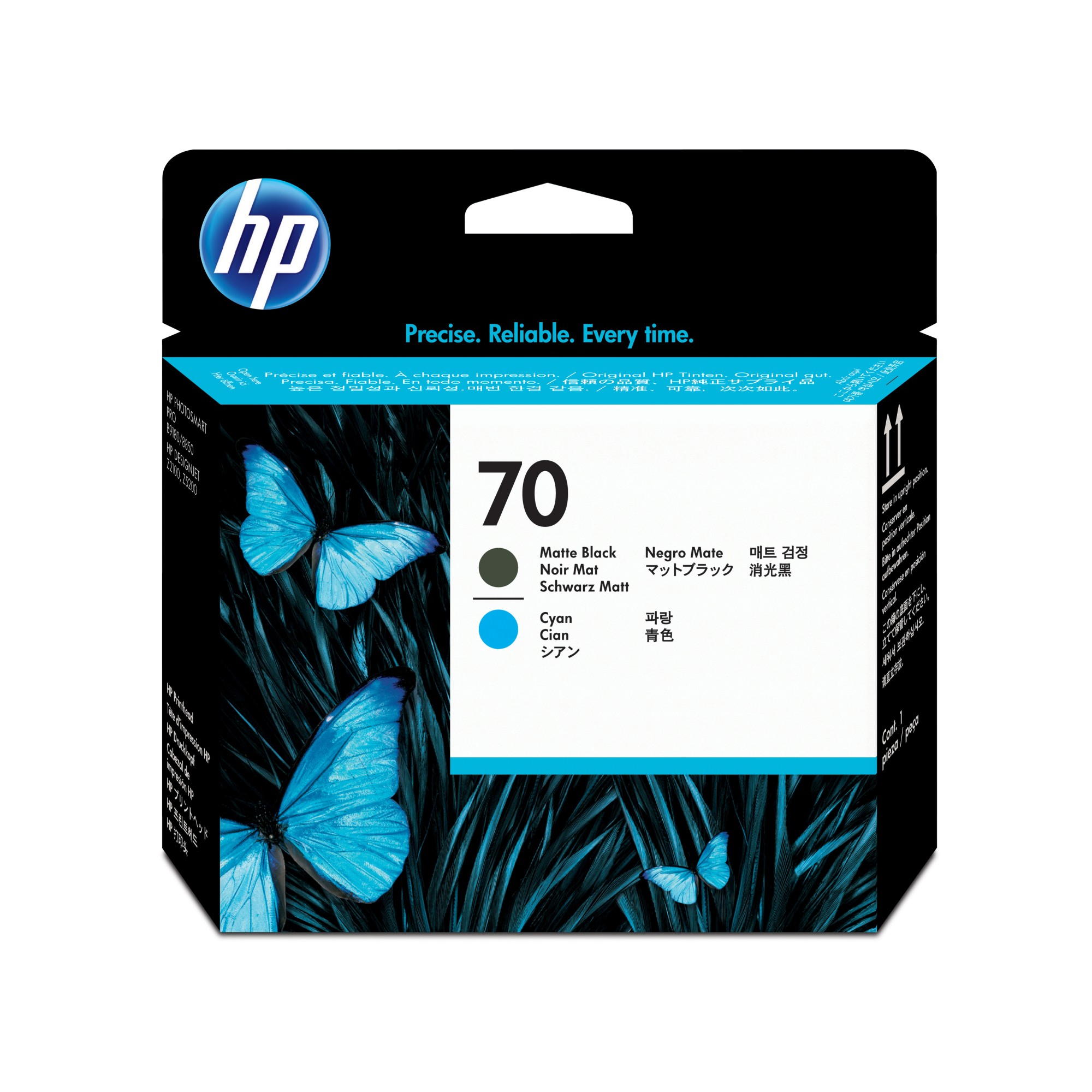 HP 70 [C9404A] matte-black/cyan Druckkopf
