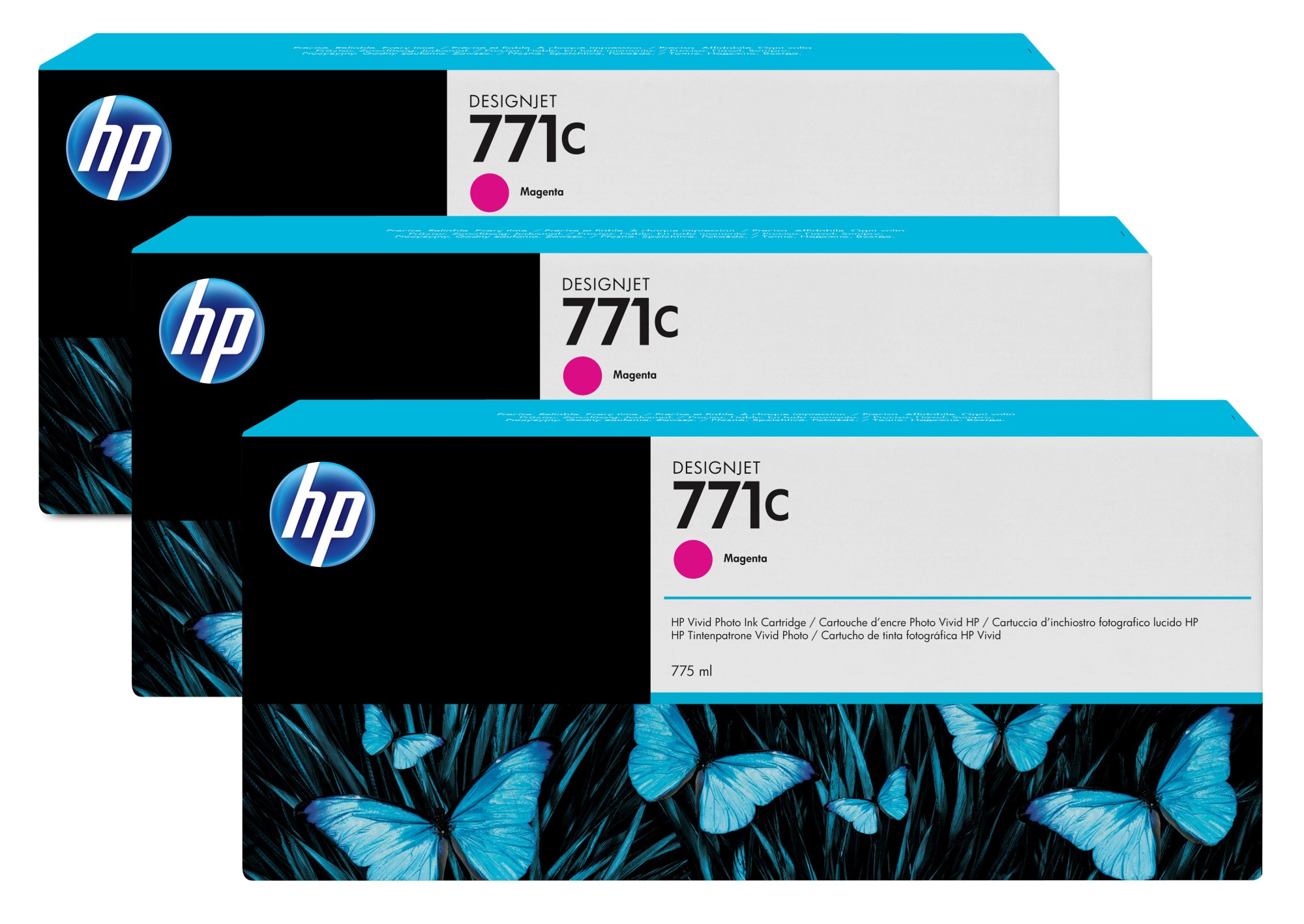 HP 771 [B6Y33A] 3er-Pack (3xB6Y09A) magenta Tinte