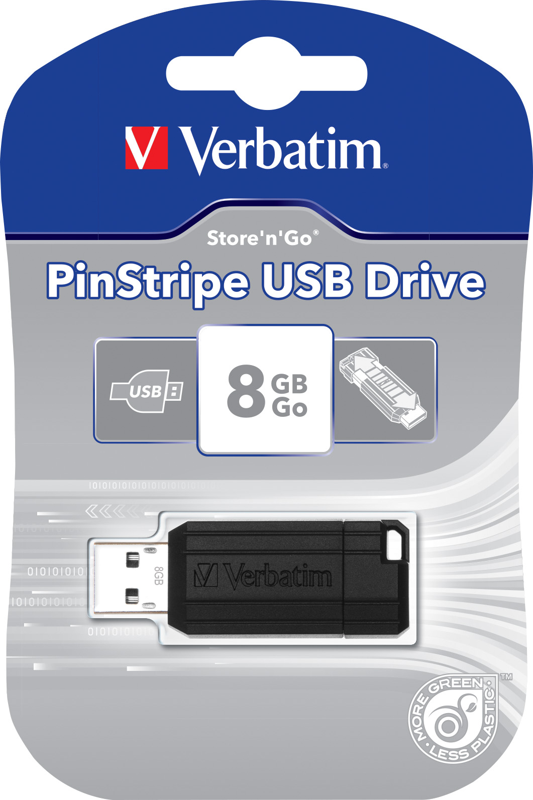 Verbatim Store 'n' Go [49062] 8GB PinStripe USB 2.0 schwarz