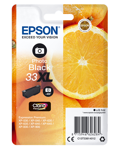Epson 33XL [C13T33614012] HC photo-black Tinte