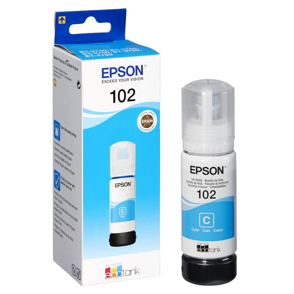 Tinte f. Epson Ecotank ET-2700 [T03R240] 102 cyan