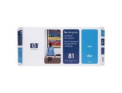 HP 81 [C4951A] cyan Druckkopf & Druckkopfreiniger