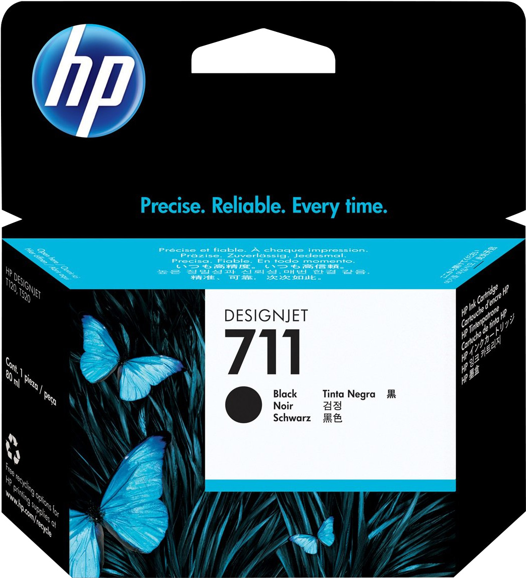 HP 711 [CZ133A] HC black Tinte