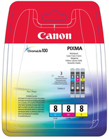Canon CLI-8C+M+Y [0621B029] MultiPack (0621B001+0622B001+0623B001) cyan+magenta+yellow Tinte