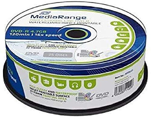 MediaRange [MRPL612] DVD-R 4.7GB|120min 16x 25er Cakebox
