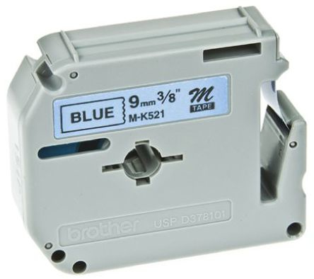 Brother [MK521BZ] 9mmx8m blau/schwarz Schriftband