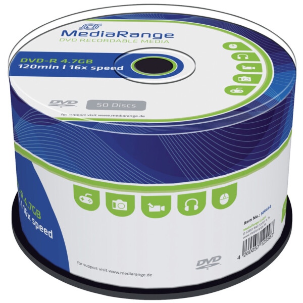 MediaRange [MR429] DVD-R 4.7GB|120min 16x Schreibgeschwindigkeit 50er Cakebox