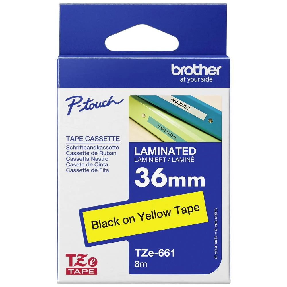 Brother [TZE-FX661] 36mm gelb/schwarz Schriftband
