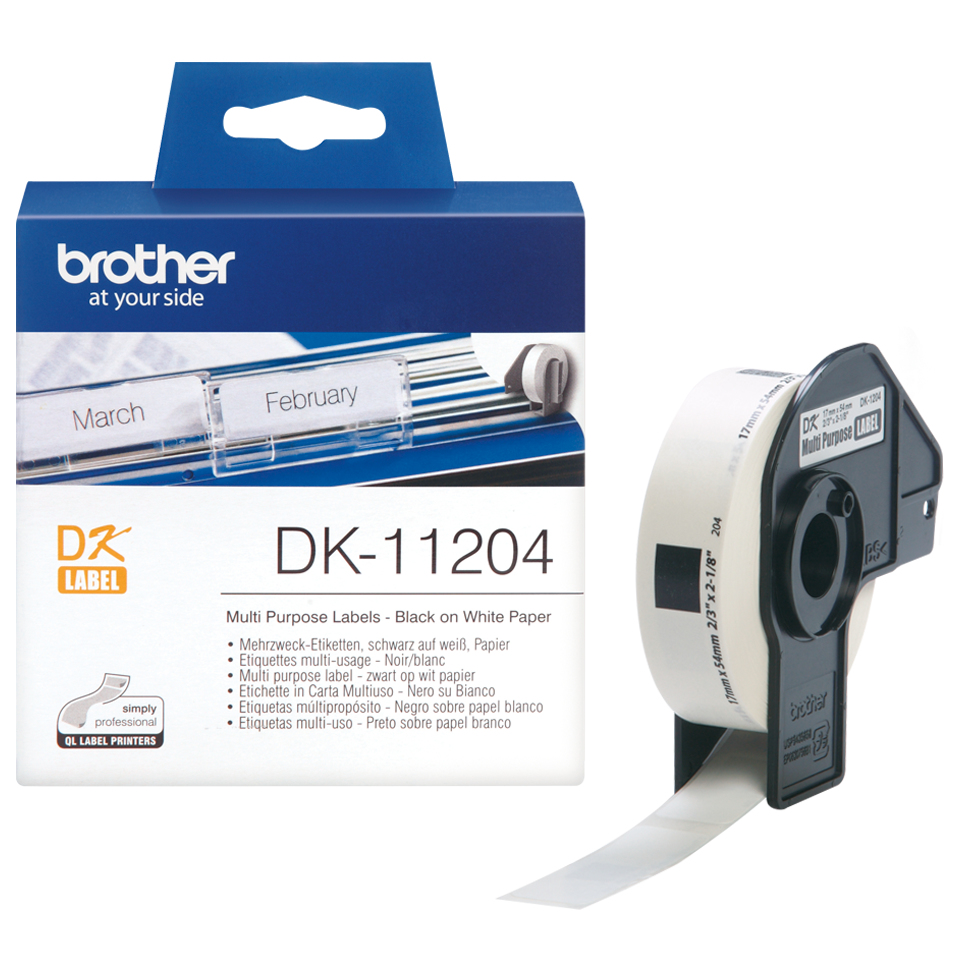 Brother [DK-11204] Die-Cut Multi Purpose Label 17x54mm 400 Etiketten