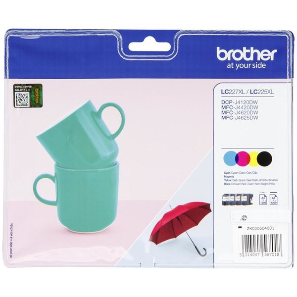 Brother [LC-227XLVALBPDR] HC MultiPack (LC-227XLBK+LC-227XLC+LC-227XLM+LC-227XLY) black+cyan+magenta+yellow Tinte
