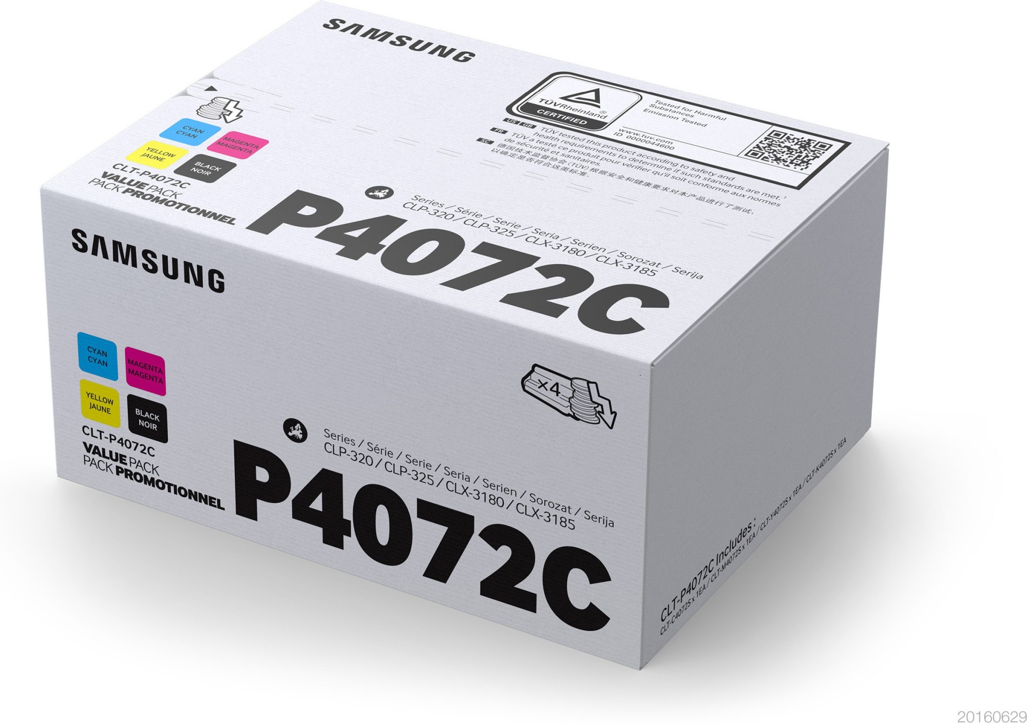 Samsung CLT-P4072C [SU382A] MultiPack (SU128A+ST994A+SU262A+SU472A) black+cyan+magenta+yellow Toner