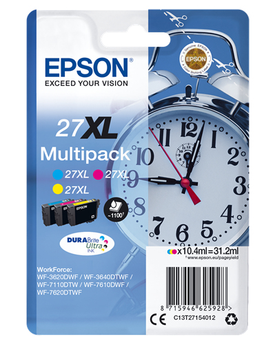 Epson 27XL [C13T27154012] HC MultiPack (T2712+T2713+T2714) cyan+magenta+yellow Tinte