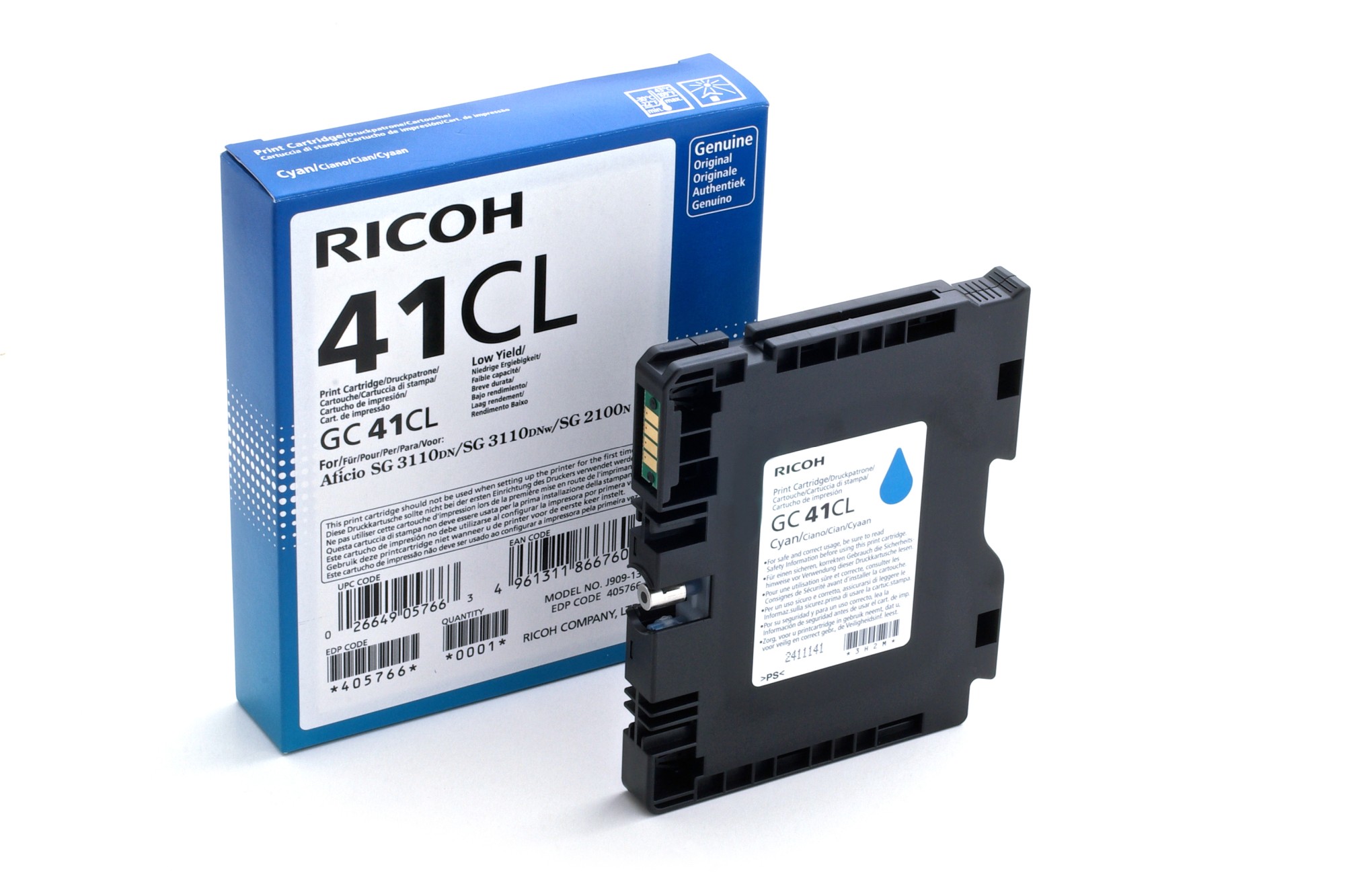Tinte f. Ricoh Aficio SG 3100/3110/7100 [405766] [GC-41CL] cyan