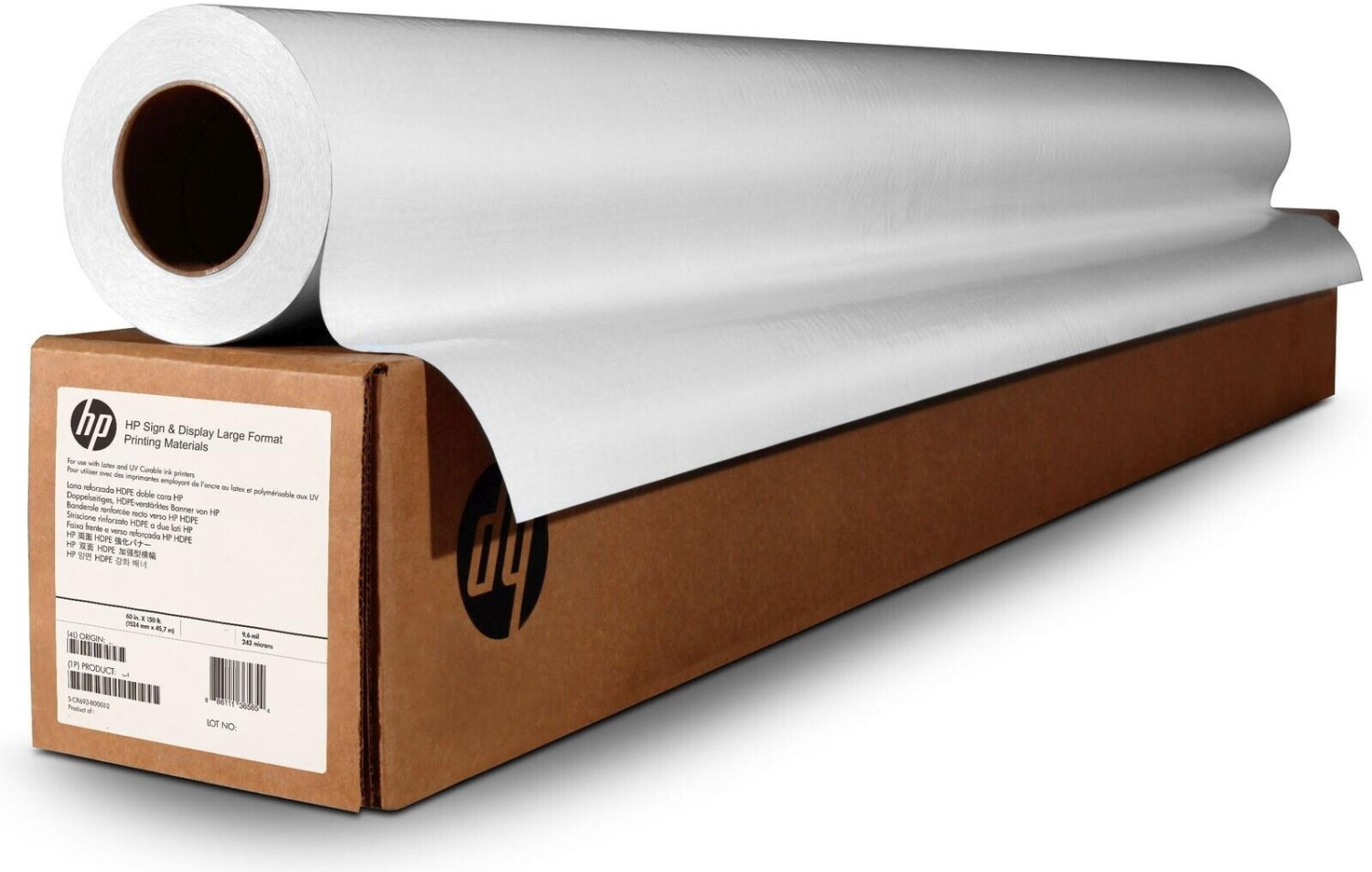 HP [Q1444A] Papier Inkjet hochweiss 84.1cm 33.11Zoll x 45.7m 90g/m²