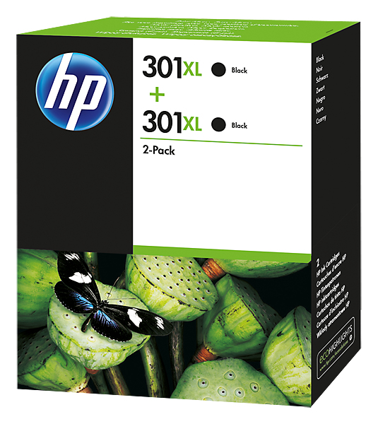 HP 301XL [D8J45A] HC TwinPack (2xCH563E) black Tinte
