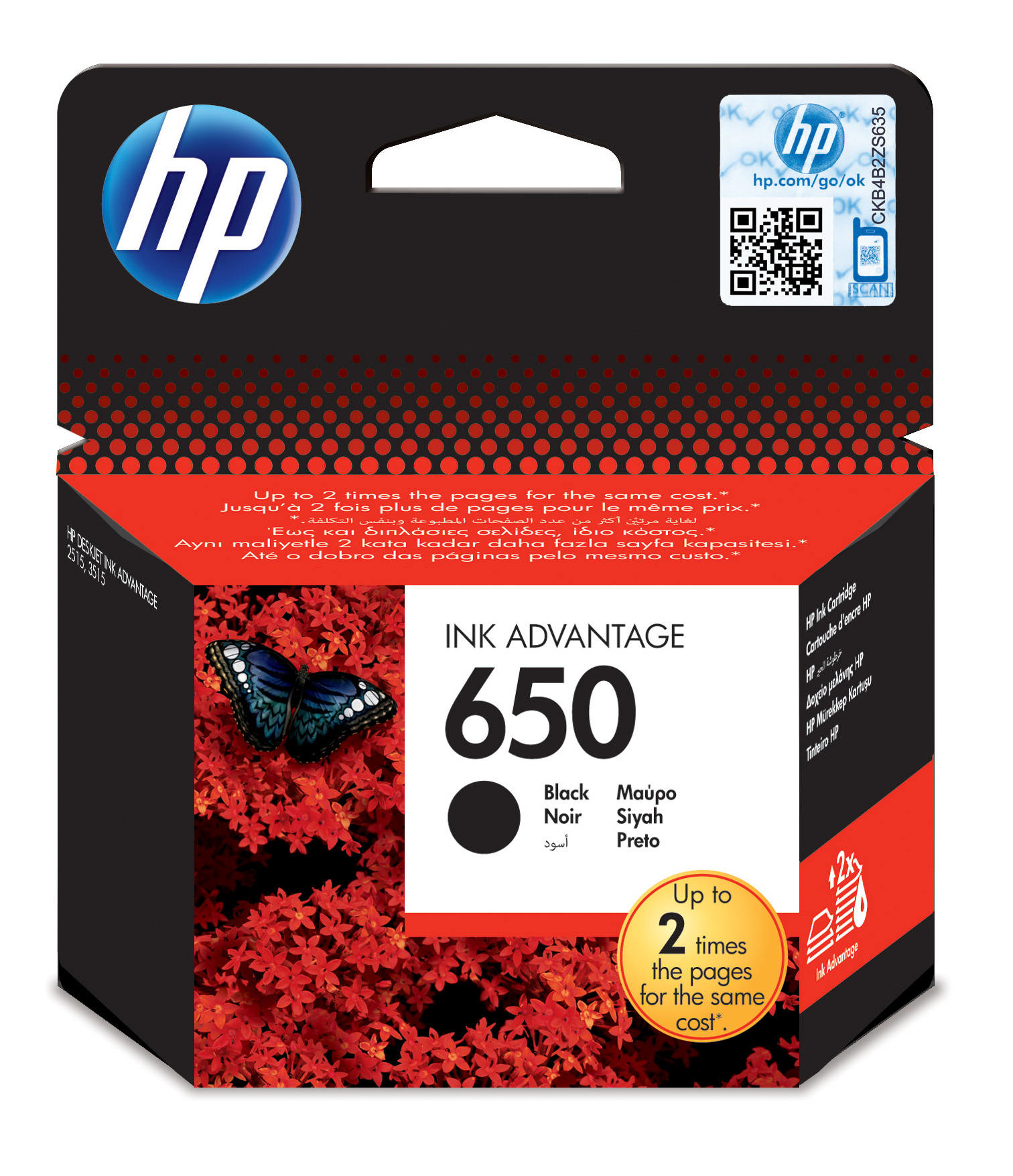 HP 650 [CZ101A] black Tinte