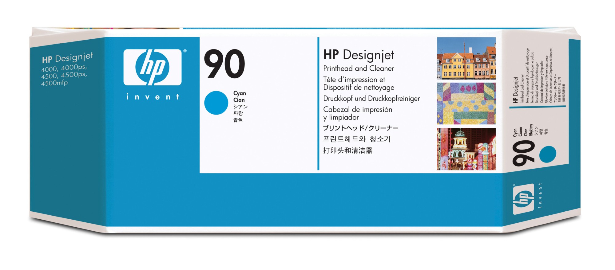HP 90 [C5055A] cyan Druckkopf & Druckkopfreiniger