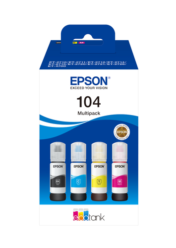Epson 104 [C13T00P640] schwarz+cyan+magenta+gelb Tinte