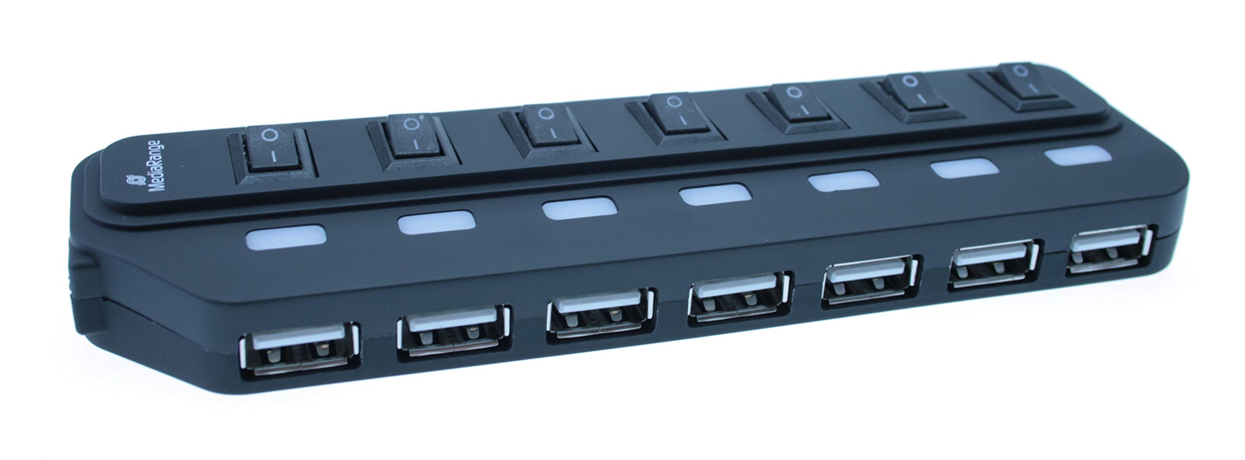MediaRange [MRCS504] USB 2.0 Verteiler 1:7 mit separaten Schaltern