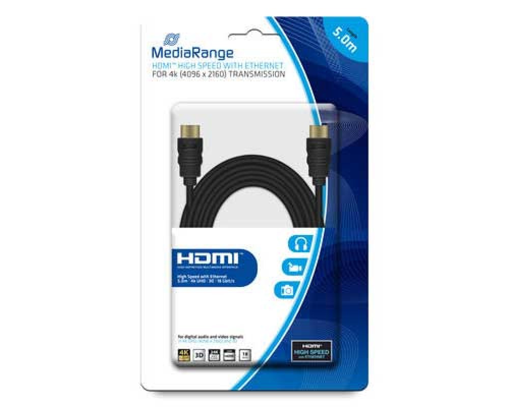 MediaRange [MRCS158] HDMI Kabel (Ver. 2.0) 5m schwarz