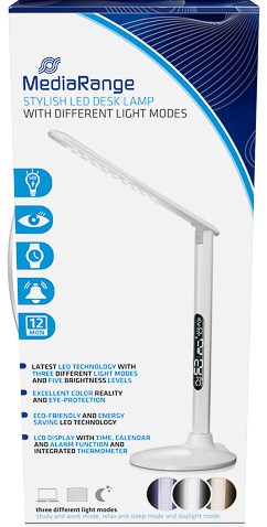 MediaRange [MROS501] LED Schreibtischlampe mit verschiedenen Lichtfarben