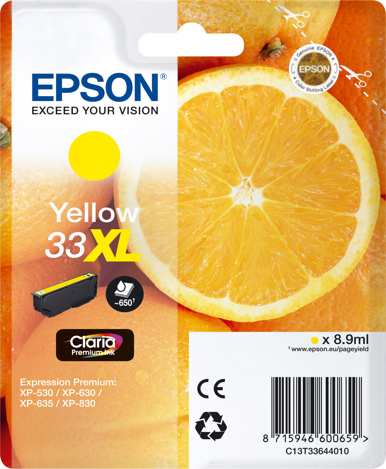 Epson 33XL [C13T33644012] HC yellow Tinte