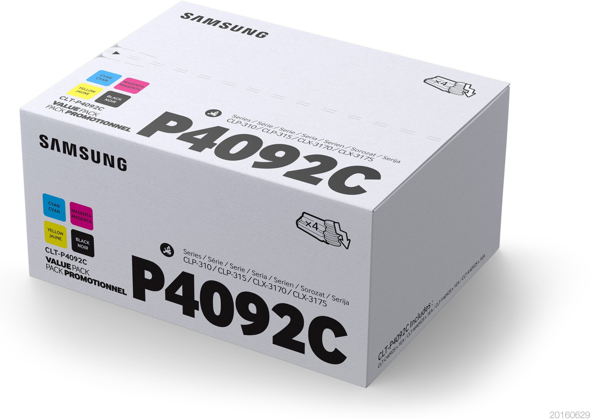 Samsung CLT-P4092C [SU392A] MultiPack (SU138A+SU005A+SU272A+SU482A) black+cyan+magenta+yellow Toner